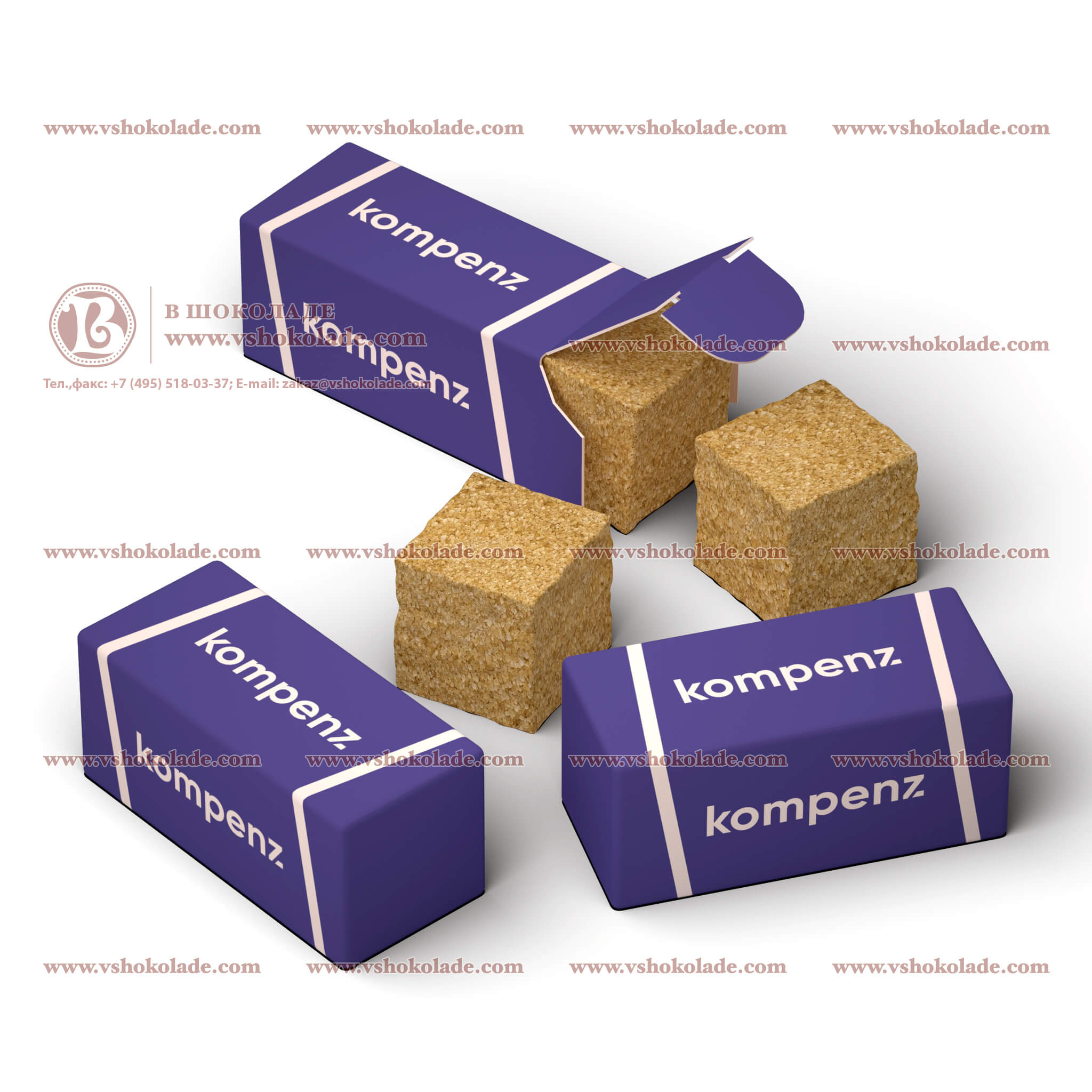 VIP сахар с логотипом. Кусковой, в формате двух кубиков упакованных в брендированную коробочку