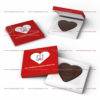 Сердечко из шоколада в коробке с Вашей символикой