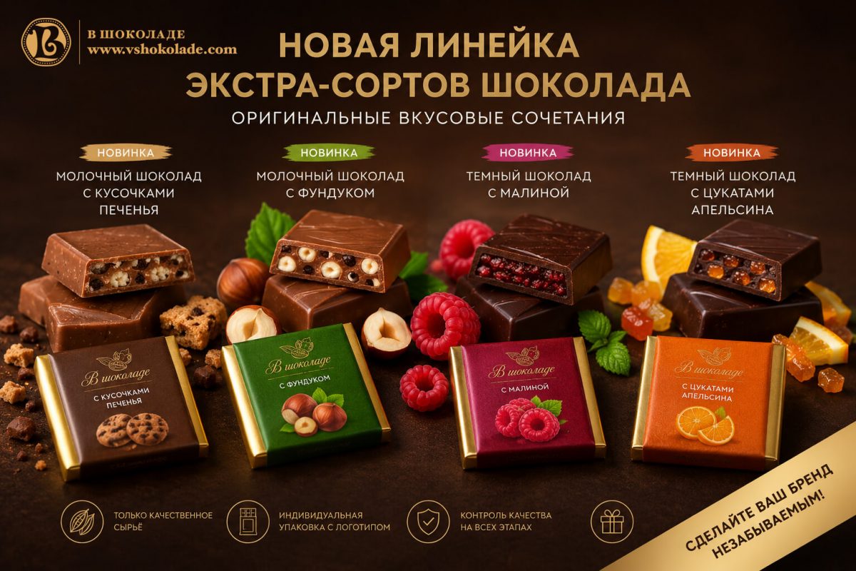 Эксклюзивные вкусы брендированного шоколада